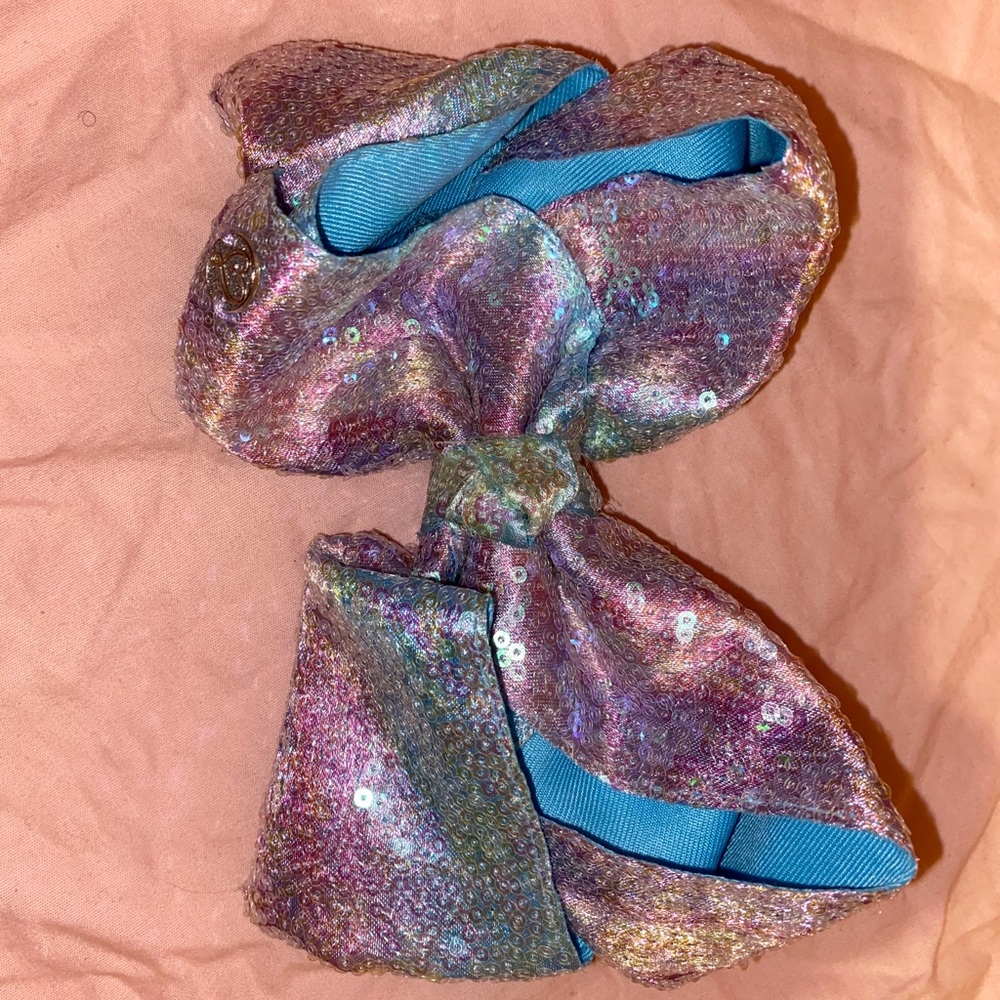Blue And Purple Sequin JoJo Bow
